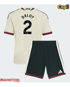 Manchester United Diogo Dalot #2 Echipament de Fotbal Replică 2026-27 Copii Treilea (+ Șorturi)